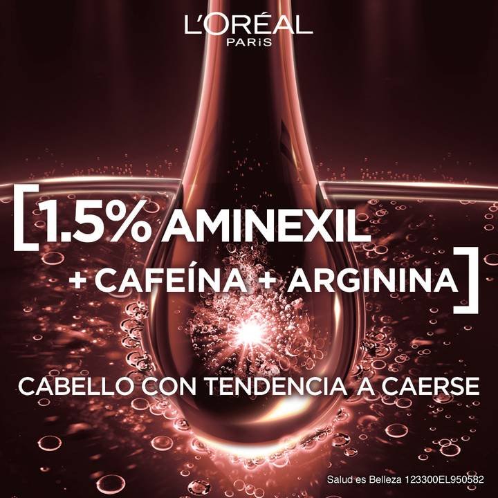 Sérum Aminexil Perú: 1.5% aminexil, cafeína y arginina para cabello con tendencia a caerse